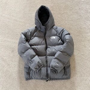 The North Face Charcoal Hooded Puffer Jacket